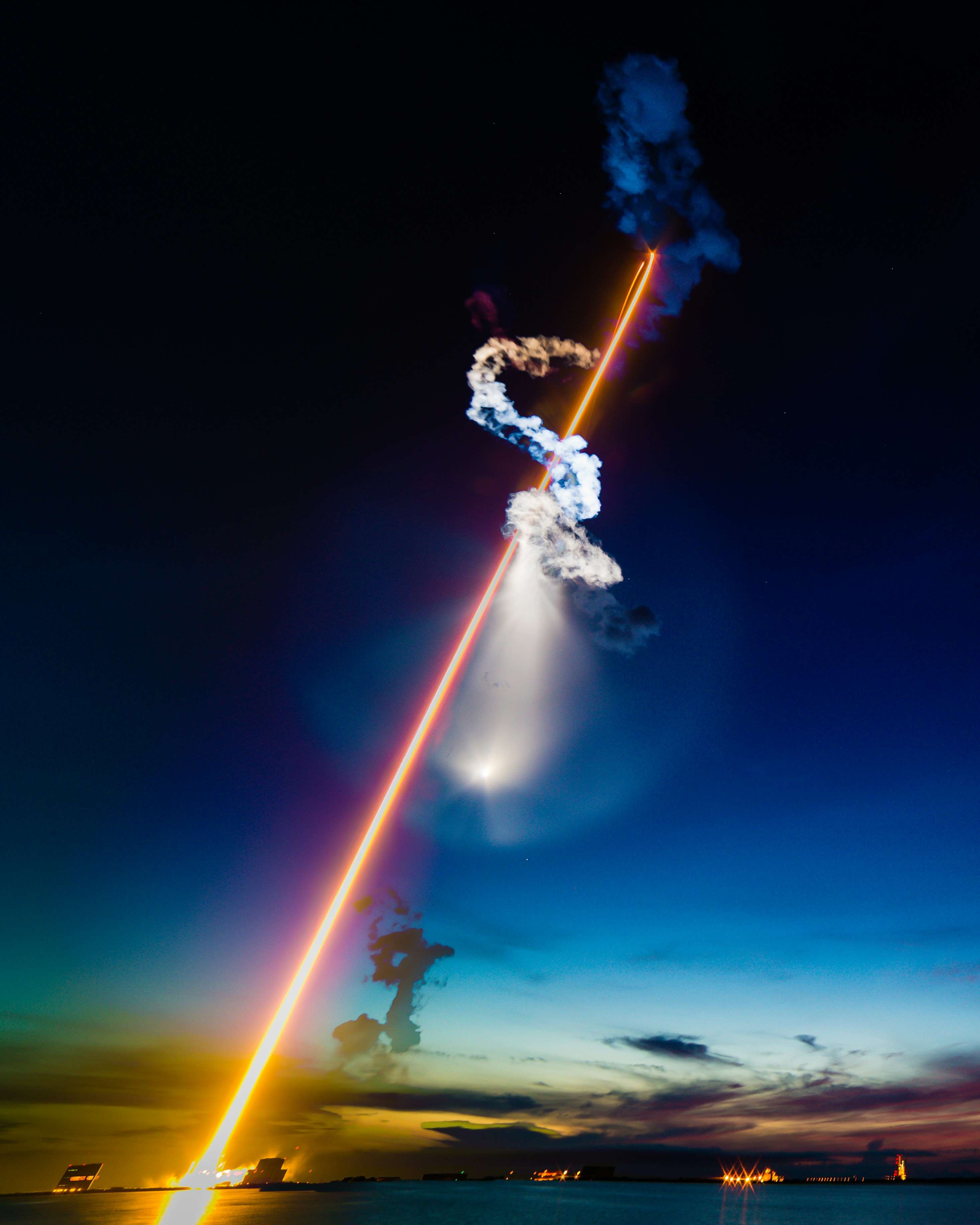 rocket launch at night symbolizing speed to market